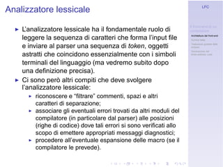 Linguaggi Formali e Compilazione: Frontend