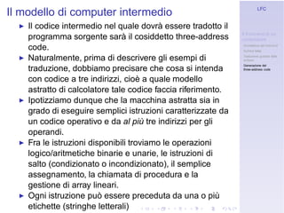 Linguaggi Formali e Compilazione: Frontend