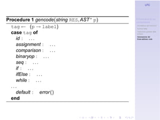 Linguaggi Formali e Compilazione: Frontend