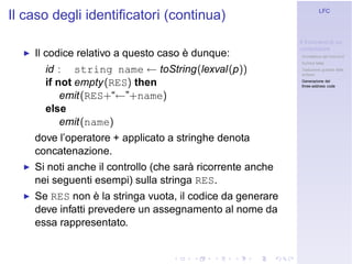 Linguaggi Formali e Compilazione: Frontend