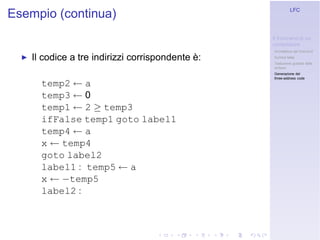 Linguaggi Formali e Compilazione: Frontend