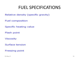 FUEL SPECIFICATIONS
20-May-21 16
 