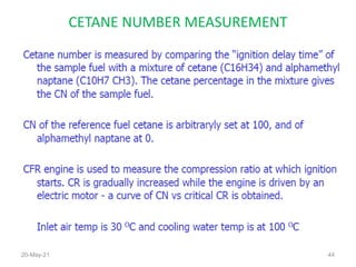 CETANE NUMBER MEASUREMENT
20-May-21 44
 