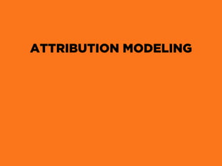 ATTRIBUTION MODELING
 