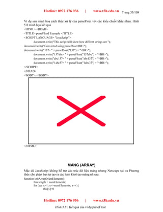 parsefloat() in javascript | core javascript tutorials... Giáo trình javascript | PDF