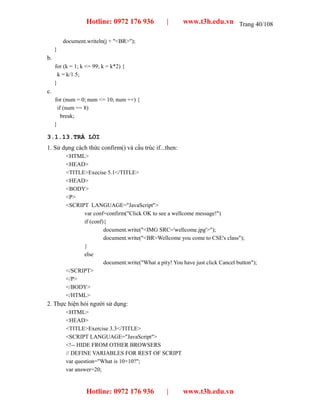 Giáo trình javascript | PDF