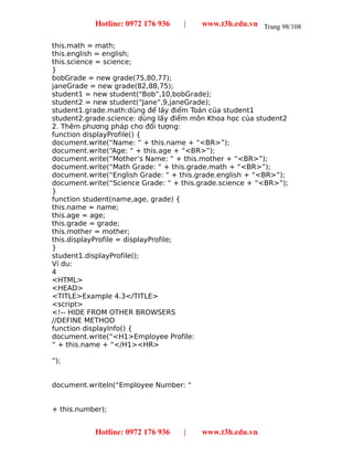 H1 Script Writing Giáo trình javascript | PDF