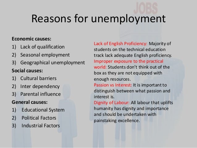 reasons for unemployment