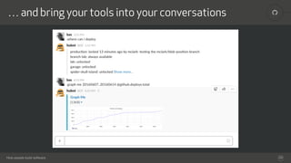 How people build software
!… and bring your tools into your conversations
29
 