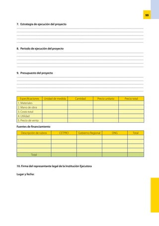 100
Fichadeseguimientodelaprácticapre-profesional
NOMBREDELCETPRO:	REGIóN:		UGELNº	
NOMBREDELMóDULO:	LUGARDELAPRáCTICA:		NºDEHORAS:	
PROFESOR(A)	INICIO:	TéRMINO:	
	
Firmaprofesor(a)delMódulo
	
Firmadel(a)responsabledelcentrodepractica(*)
(*)Lafichaseempleaenlasprácticaspre-profesionalesrealizadasdentroyfueradelCETPRO
NºCÓDIGOAPELLIDOSY
NOMBRES
CRITERIOSDELOGRO
CapacidadTécnicaOrganizacióndelaPrácticaDesarrolloactitudinal
ConocimientosSeguimientodeinstruccionesFluidez,
seguridadOrganizacióndeltrabajoMetodo,orden,higienede
procesosResultadodeltrabajoCapacidaddetrabajoen
equipoResponsabilidadLiderazgo
EficienteAceptableEficienteAceptableEficienteAceptableEficienteAceptableEficienteAceptableEficienteAceptableSiempreAVecesSiempreAVecesNuncaAVeces
1
2
3
4
5
6
7
8
9
10
11
12
13
14
15
16
17
18
19
20
21
22
23
24
25
26
27
28
29
30
 