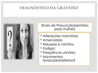 Diagnóstico da gravidez e Alterações físicas na gravidez | PPTX