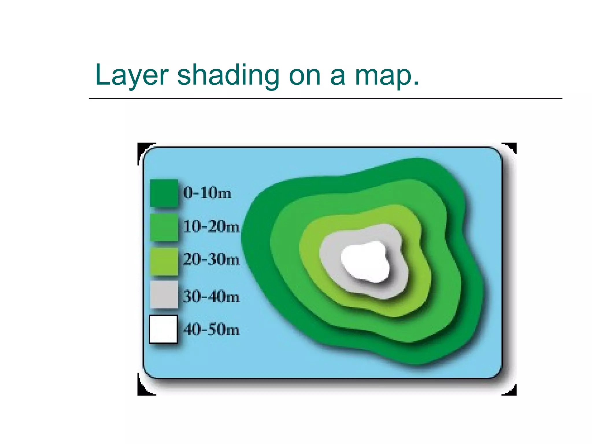 Layer shading on a map. 
 