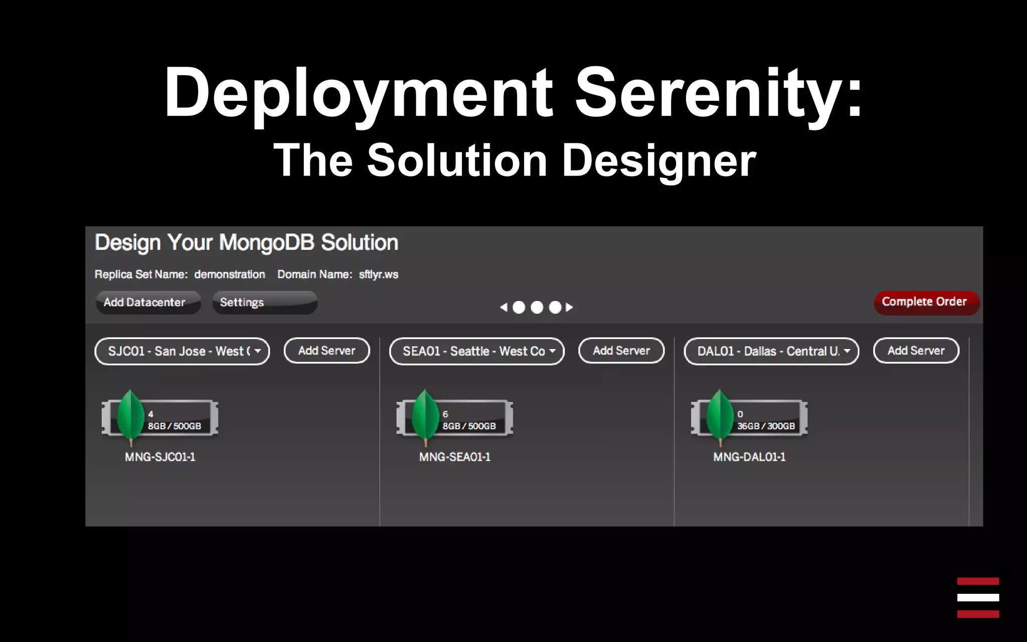 Deployment Serenity:
The Solution Designer
 