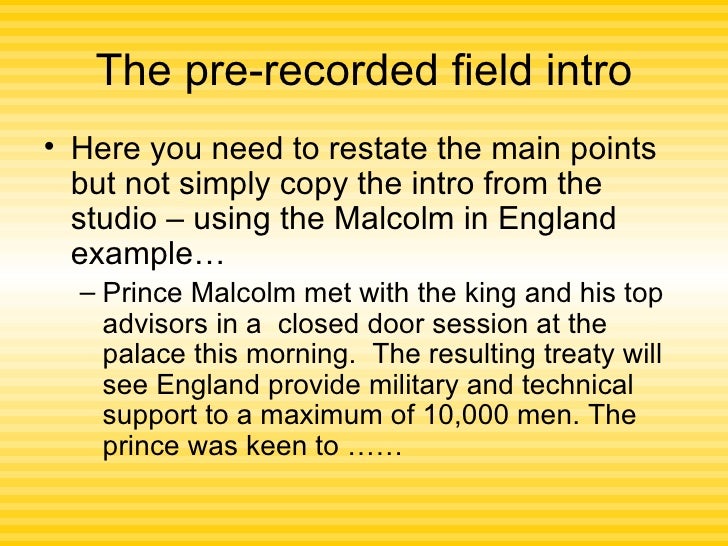 Tv news broadcast script for students picture