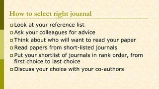 How to find a right journal to publish your article | PPT