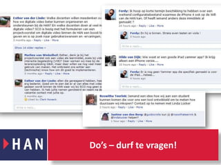 Do’s – durf te vragen!