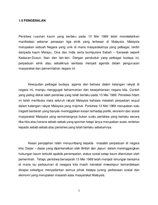 era-era dalam hubungan etnik di malaysia