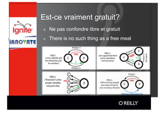 Est-ce vraiment gratuit?
๏    Ne pas confondre libre et gratuit
๏    There is no such thing as a free meal
 