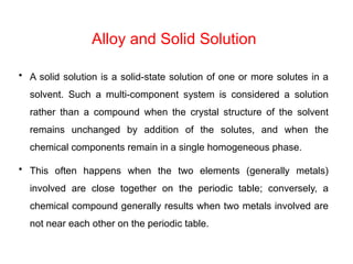 Imperfections in solids material science | PPTX