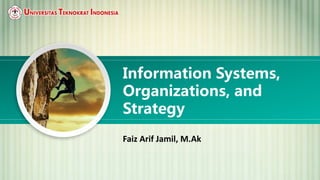 Information Systems,
Organizations, and
Strategy
Faiz Arif Jamil, M.Ak
 