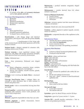 integumentary-system | PDF | Skin and Dermatology | Diseases and Conditions