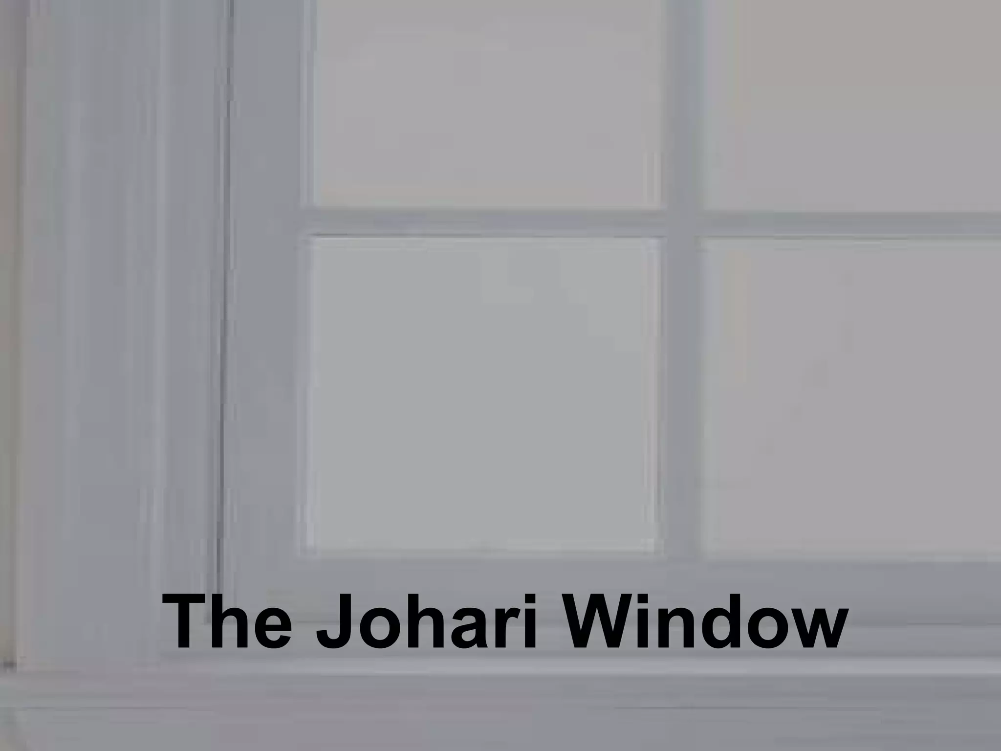 The Johari Window 
