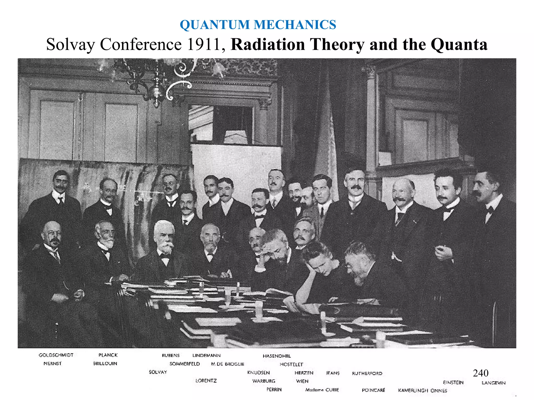 Solvay Conference 1911, Radiation Theory and the Quanta
240
QUANTUM MECHANICS
 