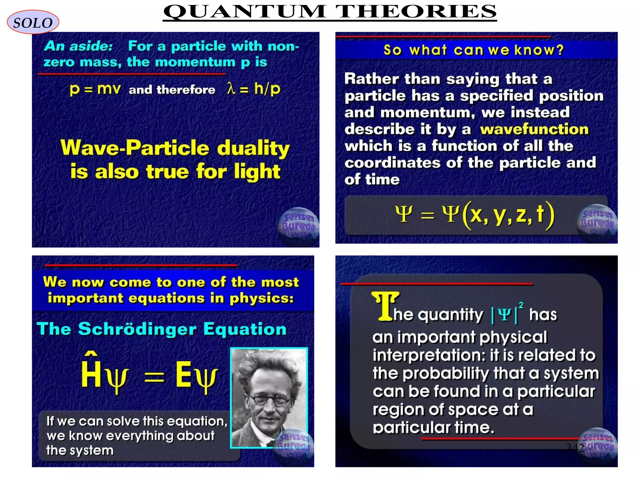 QUANTUM THEORIES
SOLO
342
 