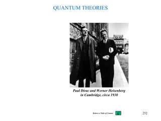 QUANTUM THEORIES
Paul Dirac and Werner Heisenberg
in Cambridge, circa 1930
252Return to Table of Content
 