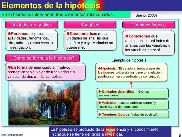 5.Hipótesis. Paso 5 de la Investigacion Cientifica