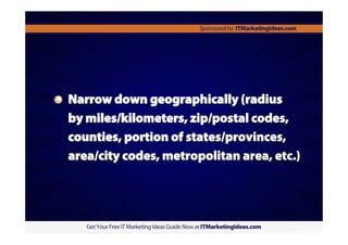 Five IT Marketing Tips for More Effective Bottom-Line Results (Slides)