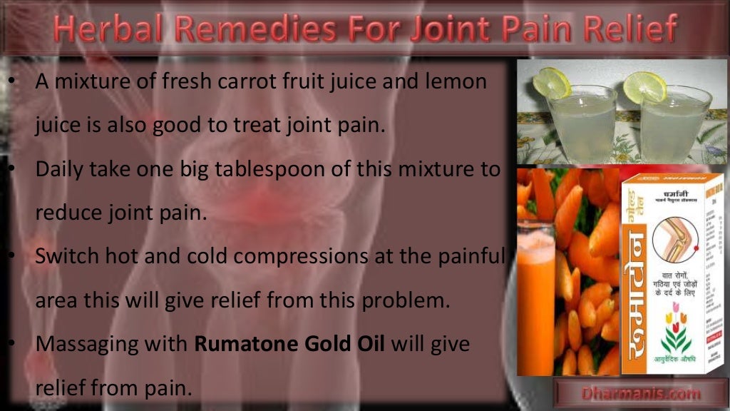 What Are The Herbal Remedies For Joint Pain Relief?