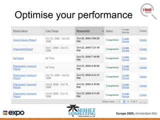 Optimise your performance 