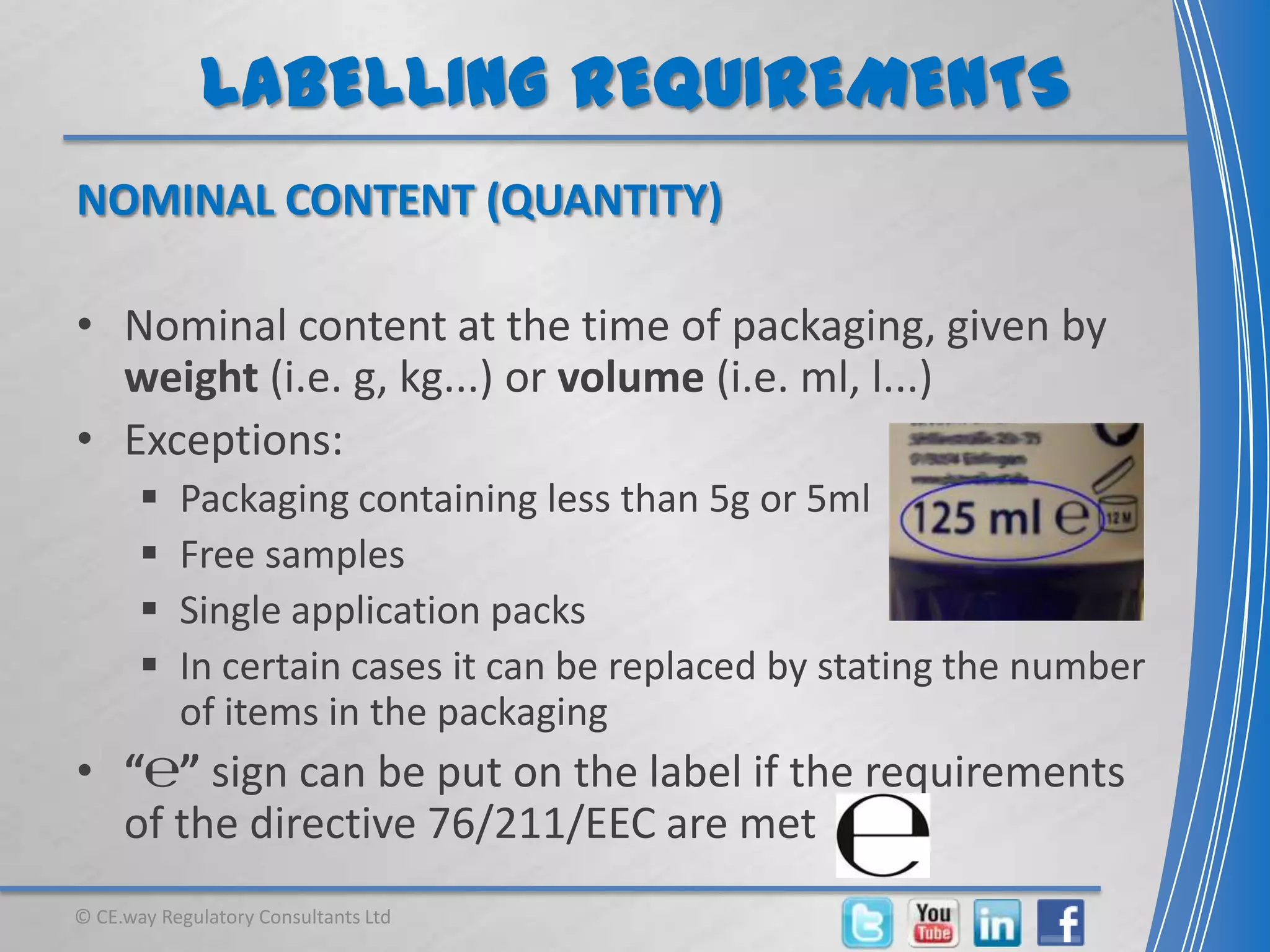 Cosmetics labeling requirements EU | PPTX