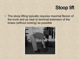 5-Lift Analysis in ergonomics focuses on evaluating the safety and ...
