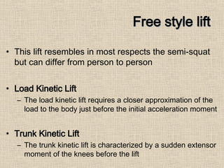 5-Lift Analysis in ergonomics focuses on evaluating the safety and ...