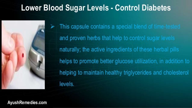 What is a natural way to bring down blood sugar levels in a diabetic?