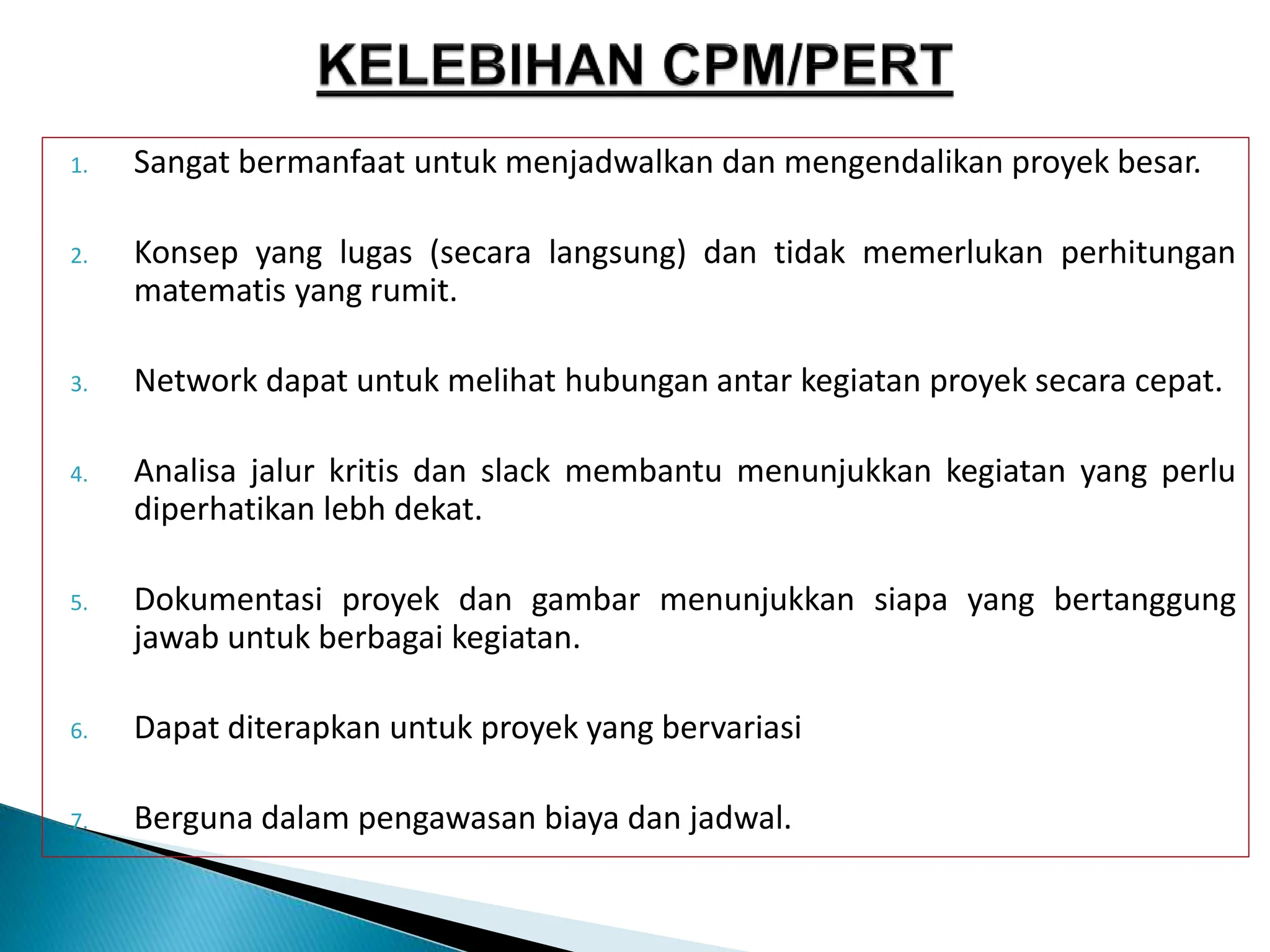 Manajemen Konstruksi : Teknik Manajemen Proyek (Pert dan CPM) | PPT