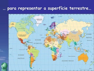 …  para representar a superfície terrestre… 