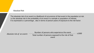 MEASURES OF DISEASE FREQUENCY. ASSOSCIATION AND IMPACT | PPTX