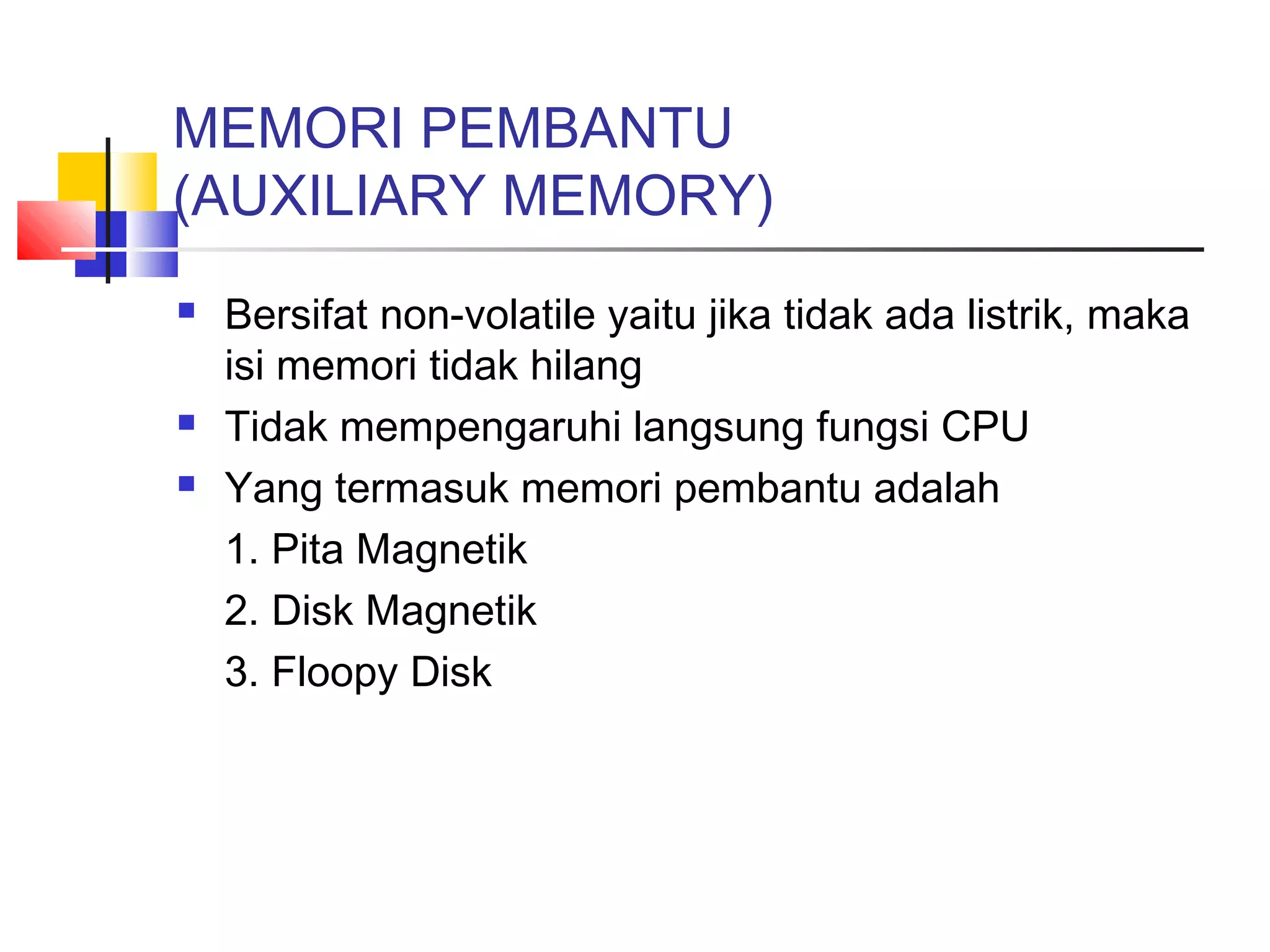 ARSITEKTUR SISTEM MEMORI | PPT