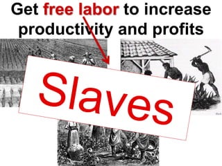Get free labor to increase
productivity and profits
 