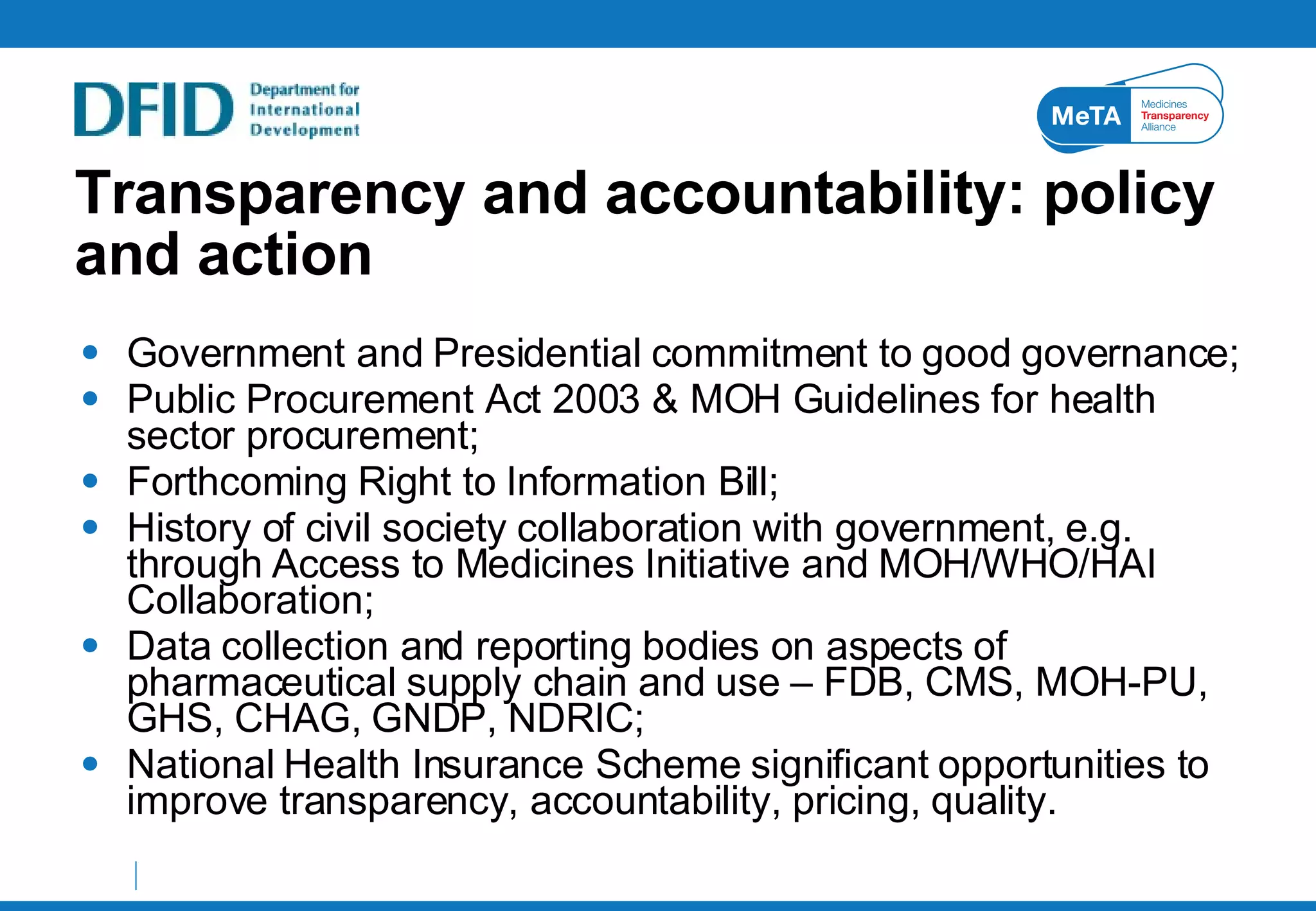 Medicines Transparency In Ghana | PPT