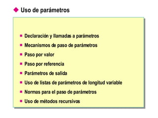 5. Metodos Y Parametros | PPT