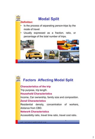 5-Modal Split & Traffic Assignment-( Transportation and Traffic ...
