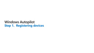 Step 1. Registering devices
 