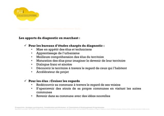 Prospective, stratégie participative, Densification pavillonnaire et Orientations d’Aménagement Programmées
Montrevault Communauté : Alain VINCENT, Président de Montrevault Communauté, Communauté de communes Moine et Sèvre : Jean-Louis MARTIN, Vice président en charge de l’Urbanisme, François TAVERNIER, paysagiste, Nolwenn DULIEU, Architecte urbaniste de l’Atelier du Lieu
Les apports du diagnostic en marchant :
Pour les élus : Croiser les regards
• Redécouvrir sa commune à travers le regard de ses voisins
• S’apercevoir des atouts de sa propre communes en visitant les autres
communes
• Revenir dans sa commune avec des idées nouvelles
Pour les bureaux d’études chargés du diagnostic :
• Mise en appétit des élus et techniciens
• Apprentissage de l’urbanisme
• Meilleure compréhension des élus du territoire
• Maturation des élus pour imaginer le devenir de leur territoire
• Dialogue franc et sincère
• Découvrir le territoire à travers le regard de ceux qui l’habitent
• Accélérateur de projet
Tavernier + Communauté de communes Moine et Sèvre
 