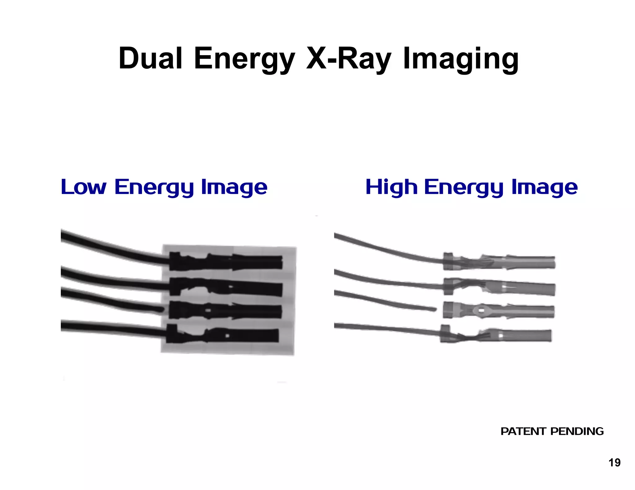Dual*Energy*X.Ray*Imaging
PATENT PENDING
Low Energy Image High Energy Image
19
 