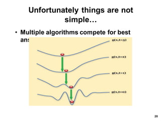 Unfortunately*things*are*not*
simple…**
• Multiple*algorithms*compete*for*best*
answer
28
 