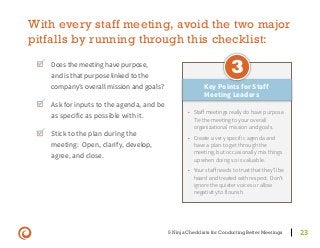 5 Ninja Checklists for Conducting Better Meetings